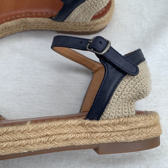 Lucky Brand Flairr Blue Leather Espadrilles Sandals - Picture 7 of 12